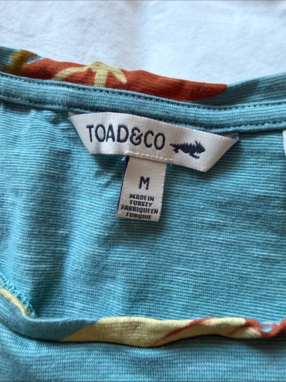 Toad&Co Cue Wrap Short Sleeve Dress — Teal Floral - Picture 5 of 6